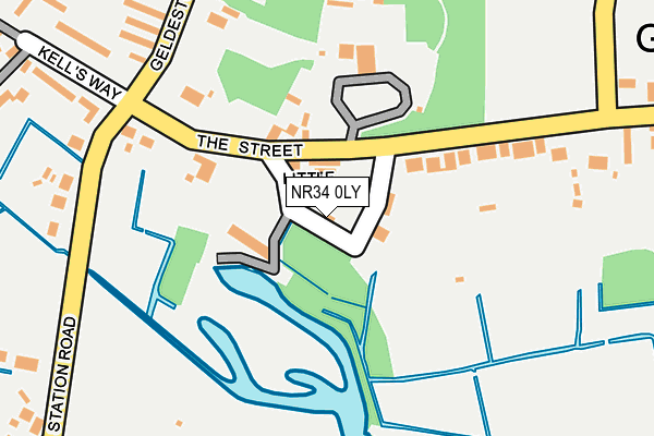 NR34 0LY map - OS OpenMap – Local (Ordnance Survey)