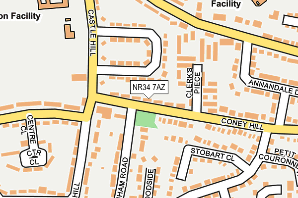 NR34 7AZ map - OS OpenMap – Local (Ordnance Survey)