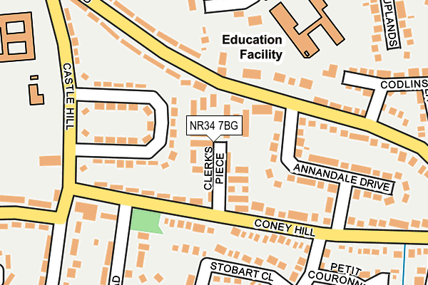 NR34 7BG map - OS OpenMap – Local (Ordnance Survey)