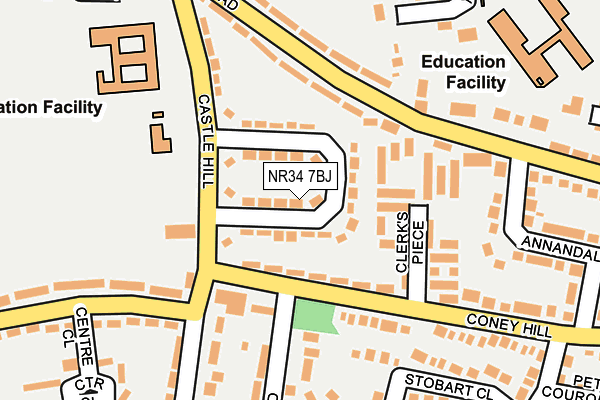 NR34 7BJ map - OS OpenMap – Local (Ordnance Survey)