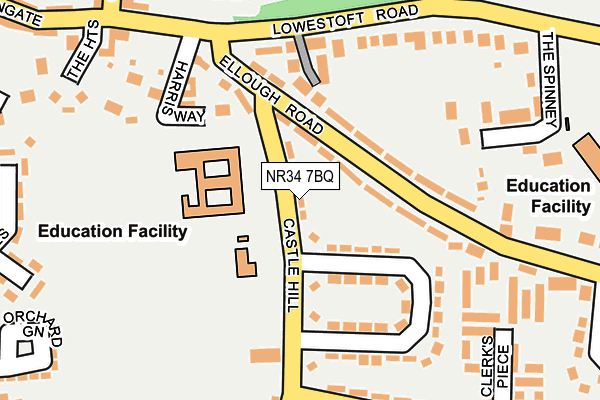 NR34 7BQ map - OS OpenMap – Local (Ordnance Survey)