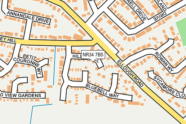 NR34 7BS map - OS OpenMap – Local (Ordnance Survey)
