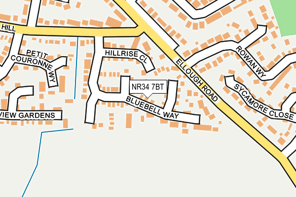 NR34 7BT map - OS OpenMap – Local (Ordnance Survey)