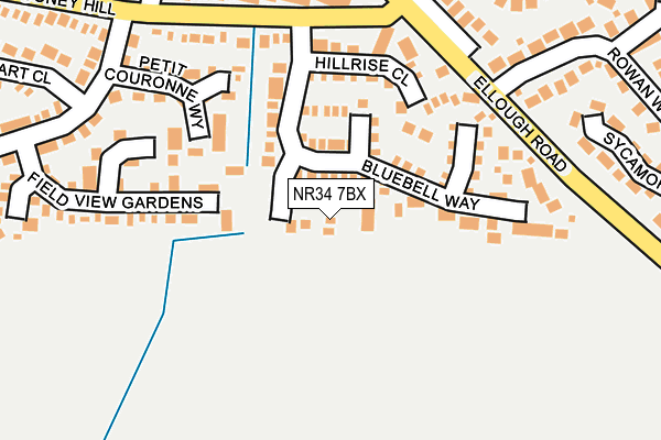 NR34 7BX map - OS OpenMap – Local (Ordnance Survey)