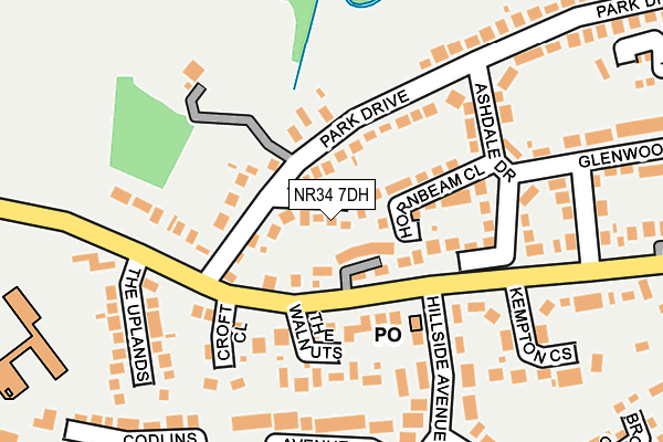 NR34 7DH map - OS OpenMap – Local (Ordnance Survey)