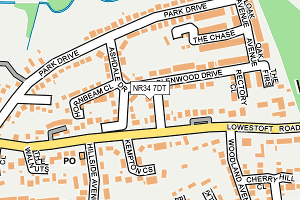 NR34 7DT map - OS OpenMap – Local (Ordnance Survey)