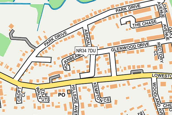 NR34 7DU map - OS OpenMap – Local (Ordnance Survey)