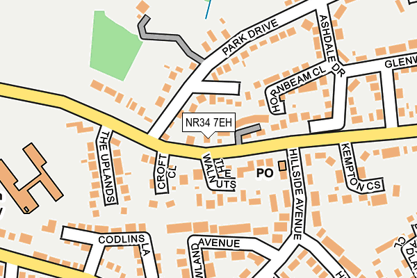 NR34 7EH map - OS OpenMap – Local (Ordnance Survey)