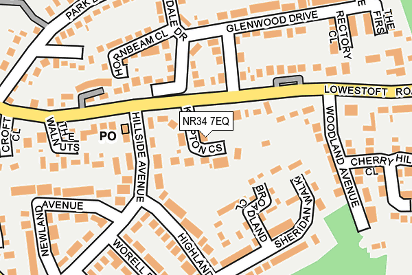 NR34 7EQ map - OS OpenMap – Local (Ordnance Survey)