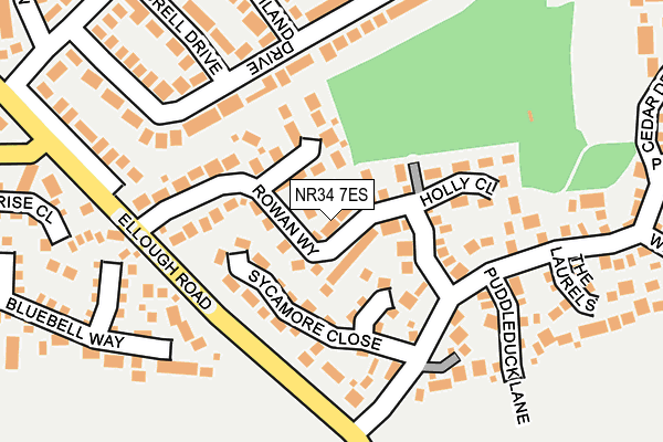 NR34 7ES map - OS OpenMap – Local (Ordnance Survey)