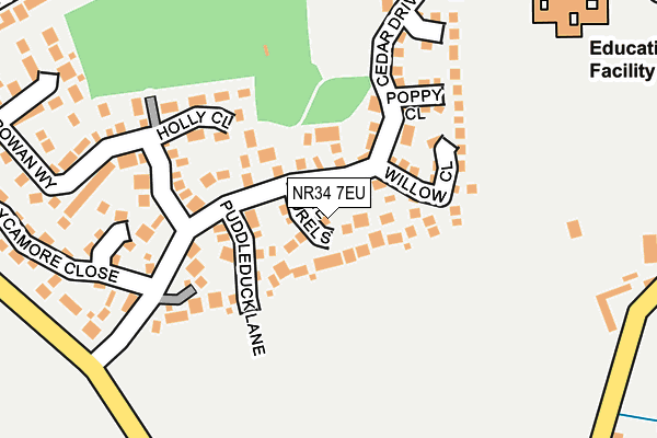 NR34 7EU map - OS OpenMap – Local (Ordnance Survey)