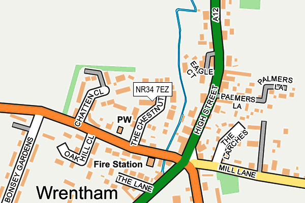 NR34 7EZ map - OS OpenMap – Local (Ordnance Survey)
