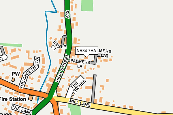 NR34 7HA map - OS OpenMap – Local (Ordnance Survey)