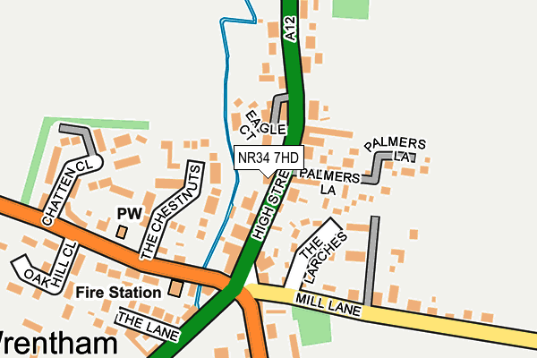 NR34 7HD map - OS OpenMap – Local (Ordnance Survey)