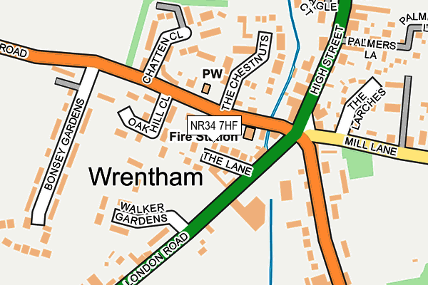 NR34 7HF map - OS OpenMap – Local (Ordnance Survey)