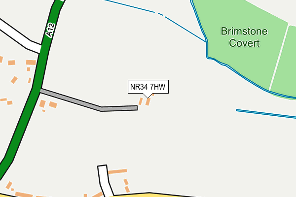 NR34 7HW map - OS OpenMap – Local (Ordnance Survey)