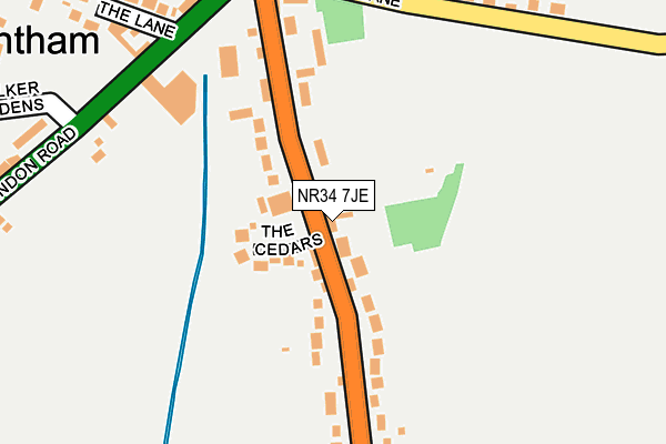 NR34 7JE map - OS OpenMap – Local (Ordnance Survey)