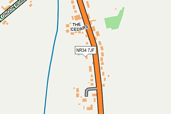 NR34 7JF map - OS OpenMap – Local (Ordnance Survey)