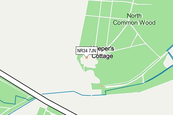 NR34 7JN map - OS OpenMap – Local (Ordnance Survey)