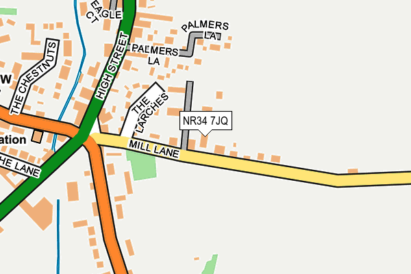 NR34 7JQ map - OS OpenMap – Local (Ordnance Survey)