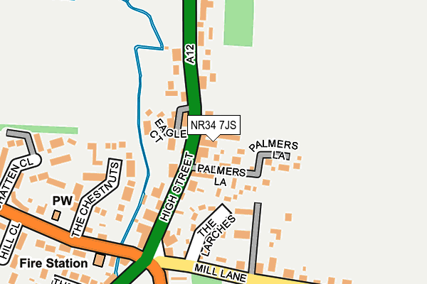 NR34 7JS map - OS OpenMap – Local (Ordnance Survey)