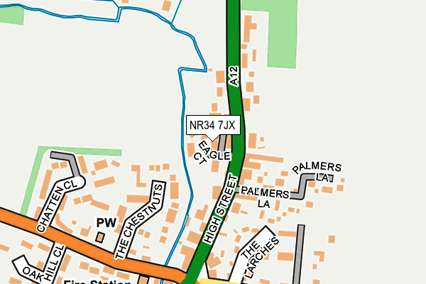 NR34 7JX map - OS OpenMap – Local (Ordnance Survey)