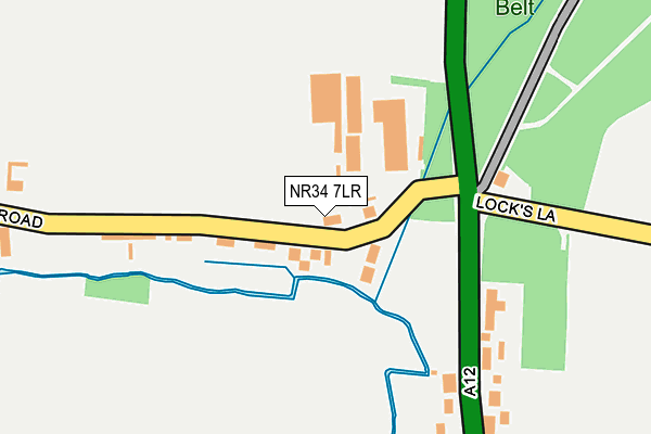 NR34 7LR map - OS OpenMap – Local (Ordnance Survey)