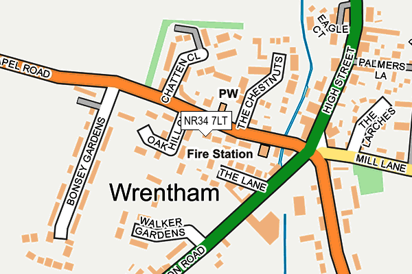NR34 7LT map - OS OpenMap – Local (Ordnance Survey)