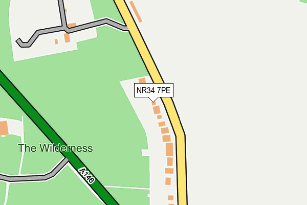 NR34 7PE map - OS OpenMap – Local (Ordnance Survey)