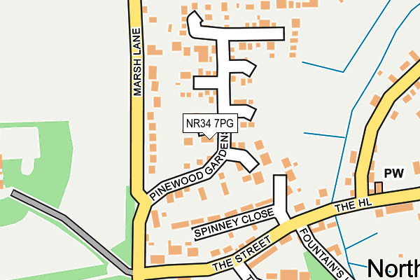 NR34 7PG map - OS OpenMap – Local (Ordnance Survey)