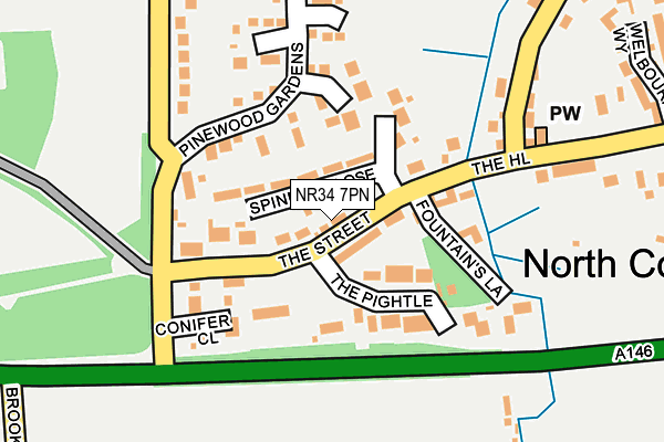 NR34 7PN map - OS OpenMap – Local (Ordnance Survey)