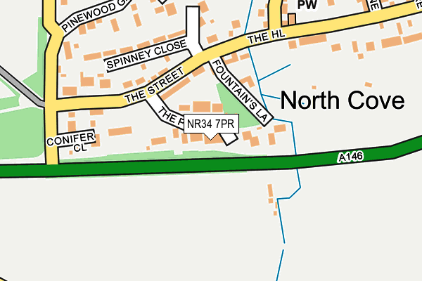 NR34 7PR map - OS OpenMap – Local (Ordnance Survey)