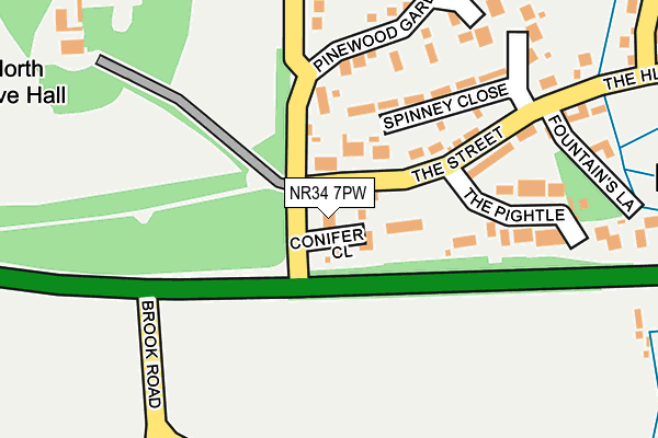NR34 7PW map - OS OpenMap – Local (Ordnance Survey)