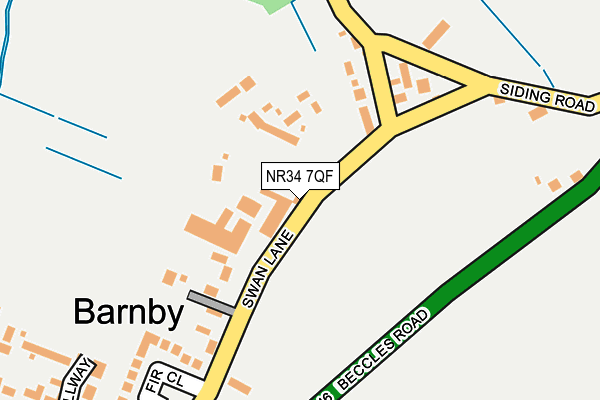 NR34 7QF map - OS OpenMap – Local (Ordnance Survey)