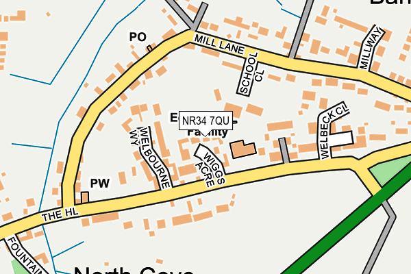 NR34 7QU map - OS OpenMap – Local (Ordnance Survey)