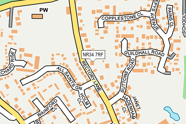 NR34 7RF map - OS OpenMap – Local (Ordnance Survey)