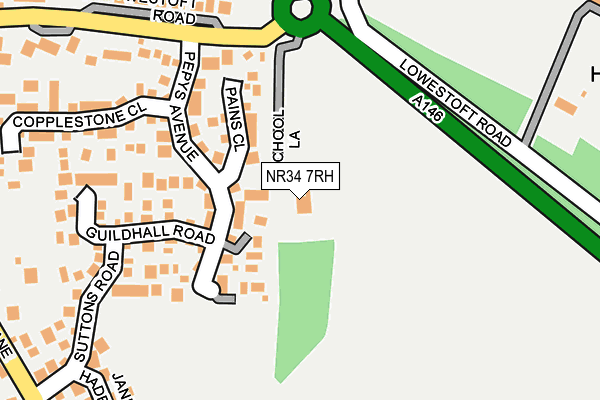 NR34 7RH map - OS OpenMap – Local (Ordnance Survey)