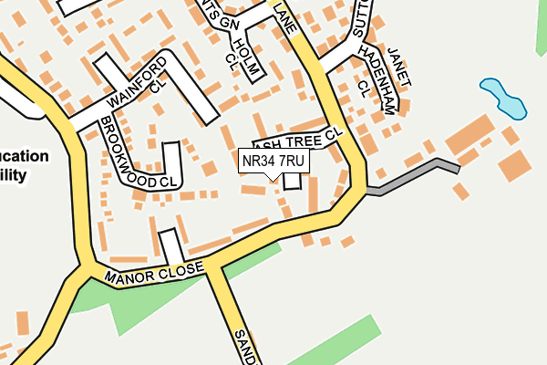 NR34 7RU map - OS OpenMap – Local (Ordnance Survey)