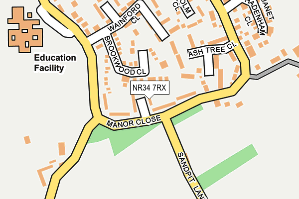 NR34 7RX map - OS OpenMap – Local (Ordnance Survey)