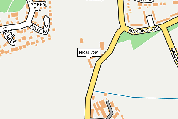 NR34 7SA map - OS OpenMap – Local (Ordnance Survey)