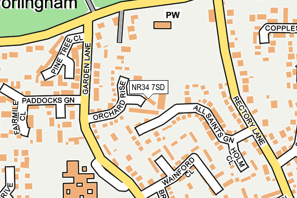 NR34 7SD map - OS OpenMap – Local (Ordnance Survey)