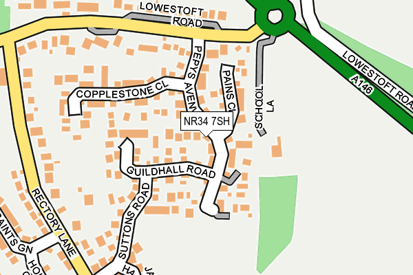 NR34 7SH map - OS OpenMap – Local (Ordnance Survey)