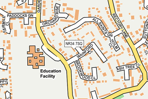NR34 7SQ map - OS OpenMap – Local (Ordnance Survey)