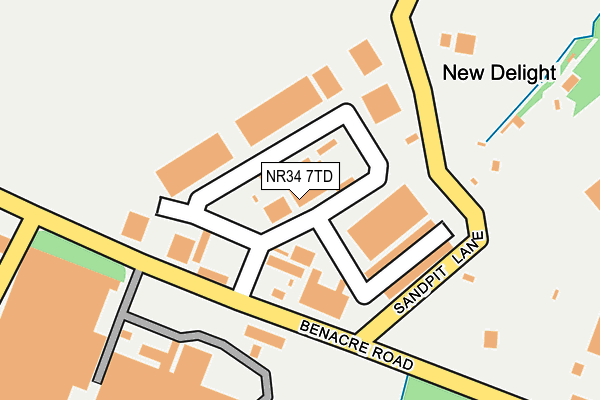 NR34 7TD map - OS OpenMap – Local (Ordnance Survey)