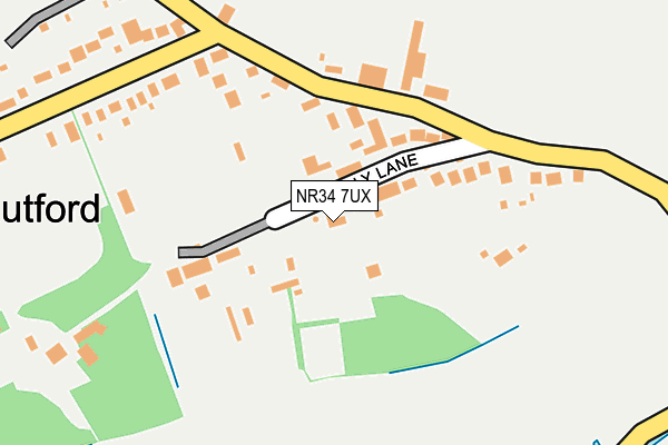 NR34 7UX map - OS OpenMap – Local (Ordnance Survey)