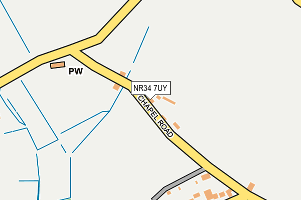 NR34 7UY map - OS OpenMap – Local (Ordnance Survey)