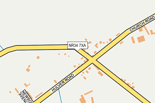 NR34 7XA map - OS OpenMap – Local (Ordnance Survey)