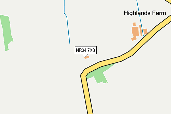 NR34 7XB map - OS OpenMap – Local (Ordnance Survey)