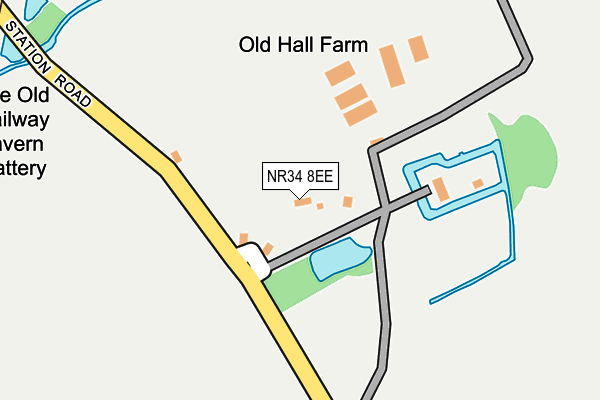 NR34 8EE map - OS OpenMap – Local (Ordnance Survey)