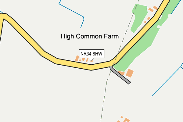 NR34 8HW map - OS OpenMap – Local (Ordnance Survey)